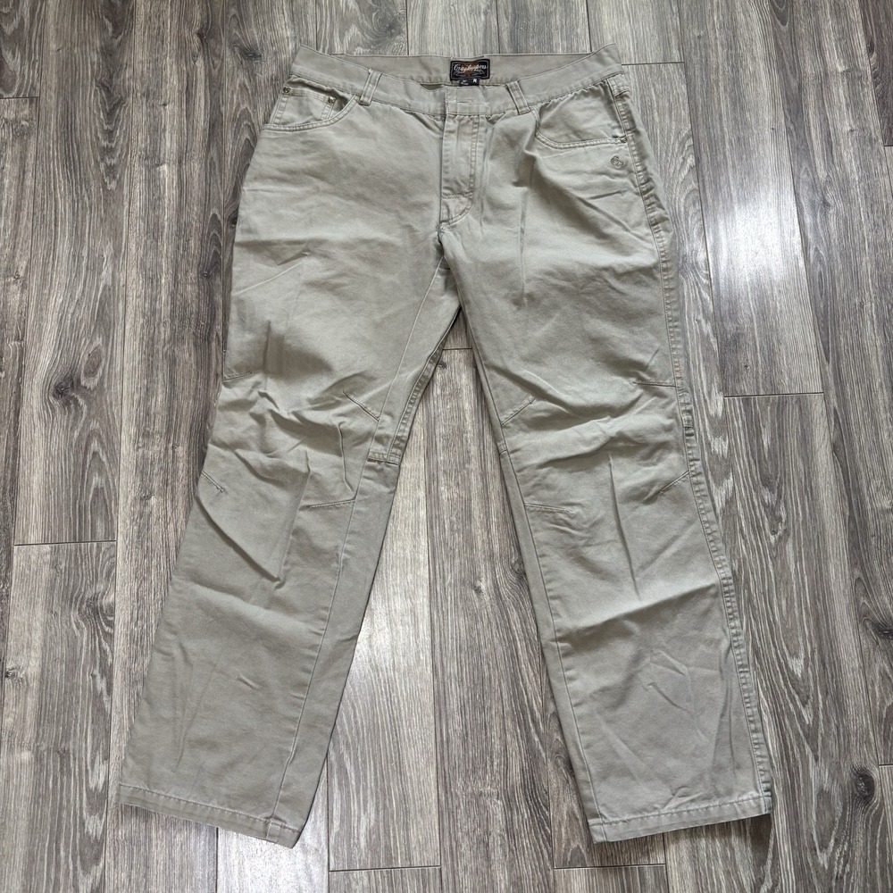 Craghoppers Heritage Straight Pants Mens 36 Tan 100% Cotton Workwear Canvas READ